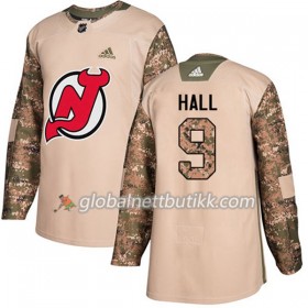New Jersey Devils Hockeydrakt Taylor Hall 9 2017-2018 Camo Veterans Day Practice Adidas Authentic - Herre